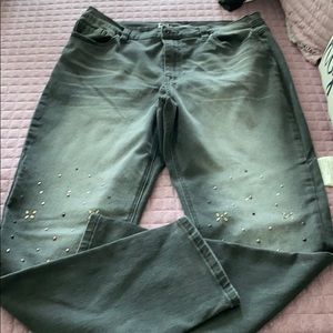 Diane Gilman distressed black denim